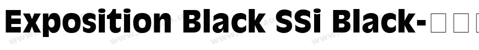 Exposition Black SSi Black字体转换